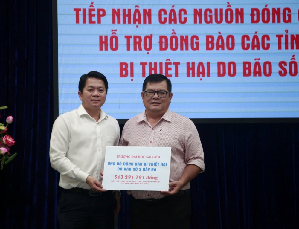 Trường Đại học Sài Gòn chung tay hỗ trợ  đồng bào bị ảnh hưởng bởi cơn bão số 3